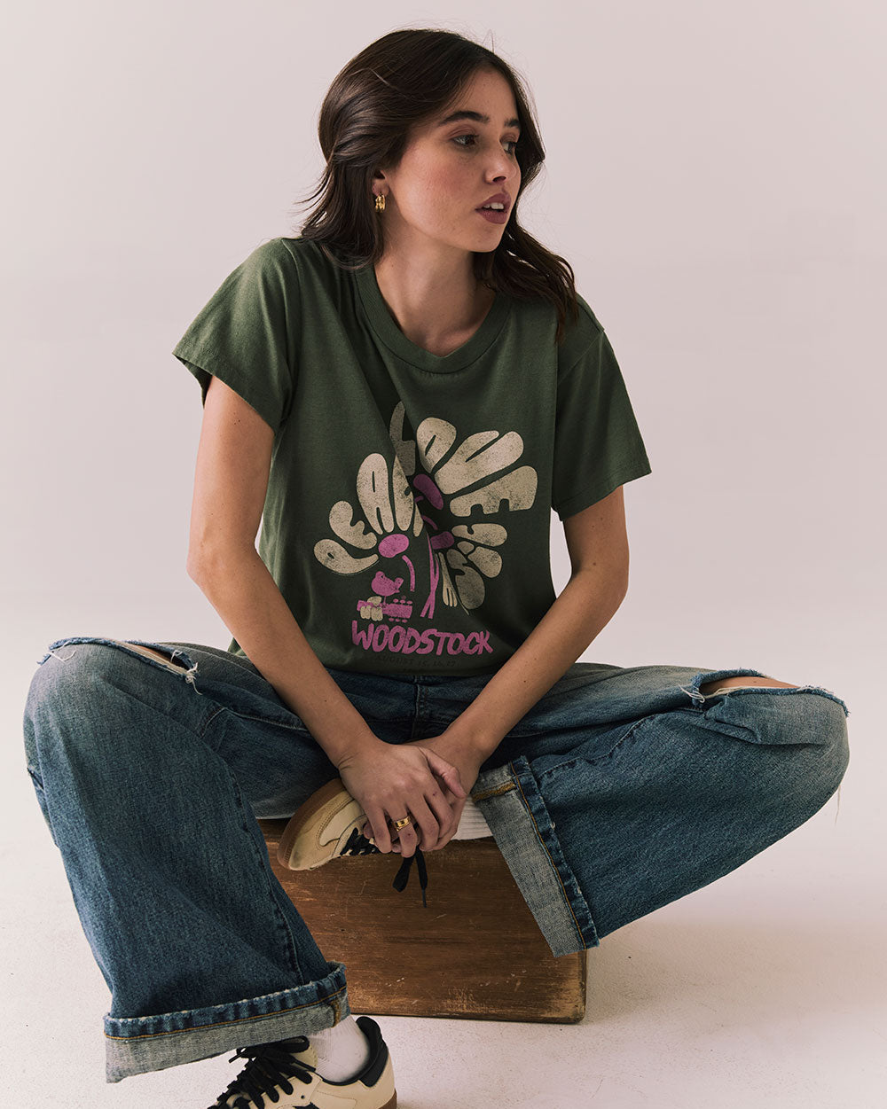 WOODSTOCK - FESTIVAL FLOWER BOXY T-SHIRT
