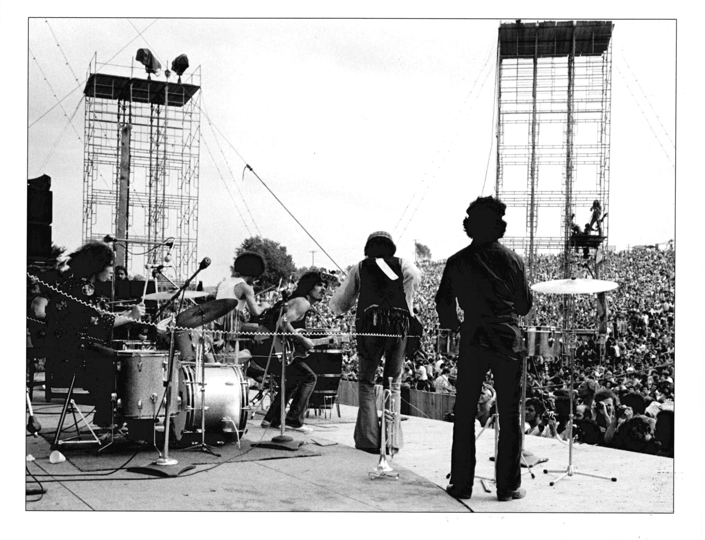 BARON WOLMAN PHOTOGRAPH – SANTANA AT WOODSTOCK, 1969 - UNSIGNED