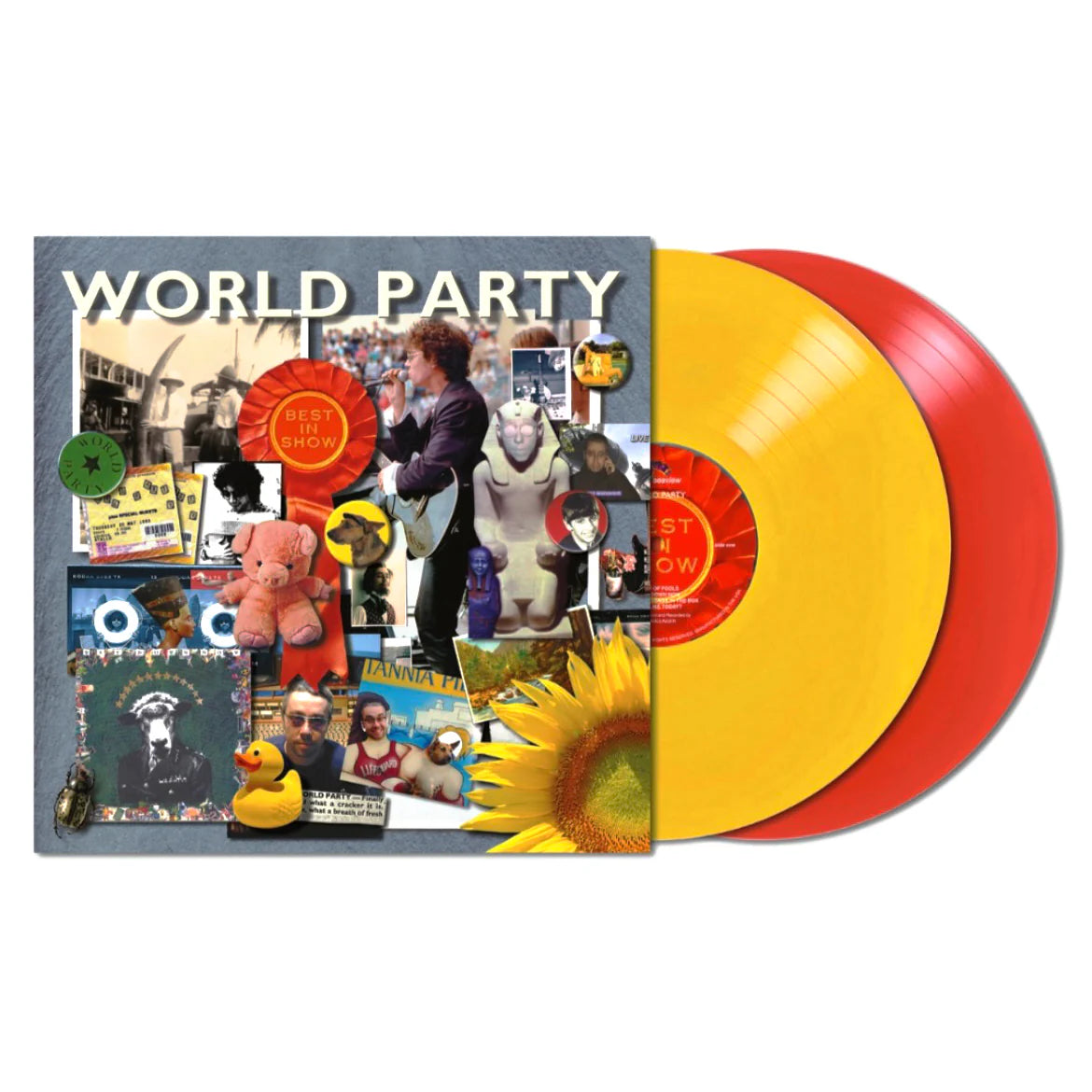 WORLD PARTY - BEST IN SHOW - YELLOW & RED COLOR - 2-LP - VINYL LP