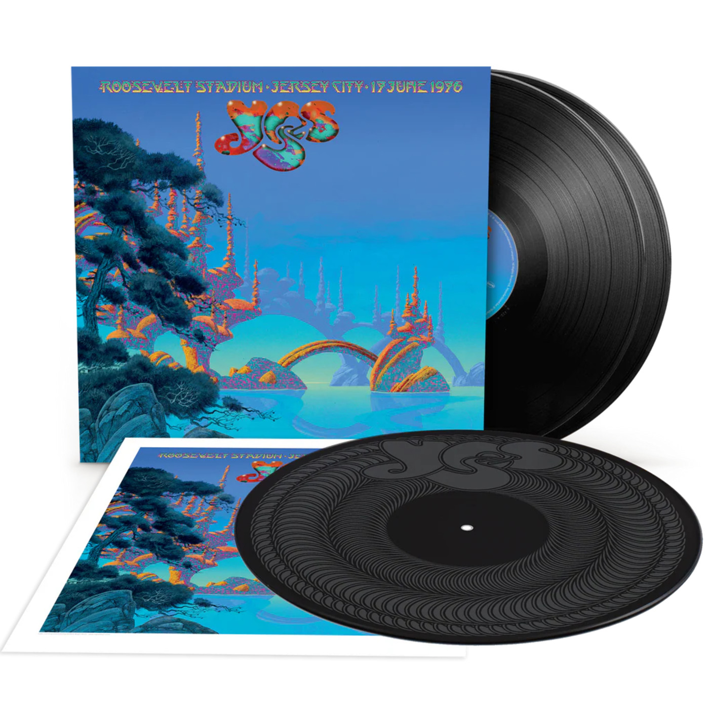 YES - ROOSEVELT STADIUM * JERSEY CITY * 17 JUNE 1976 - 3-LP - VINYL LP