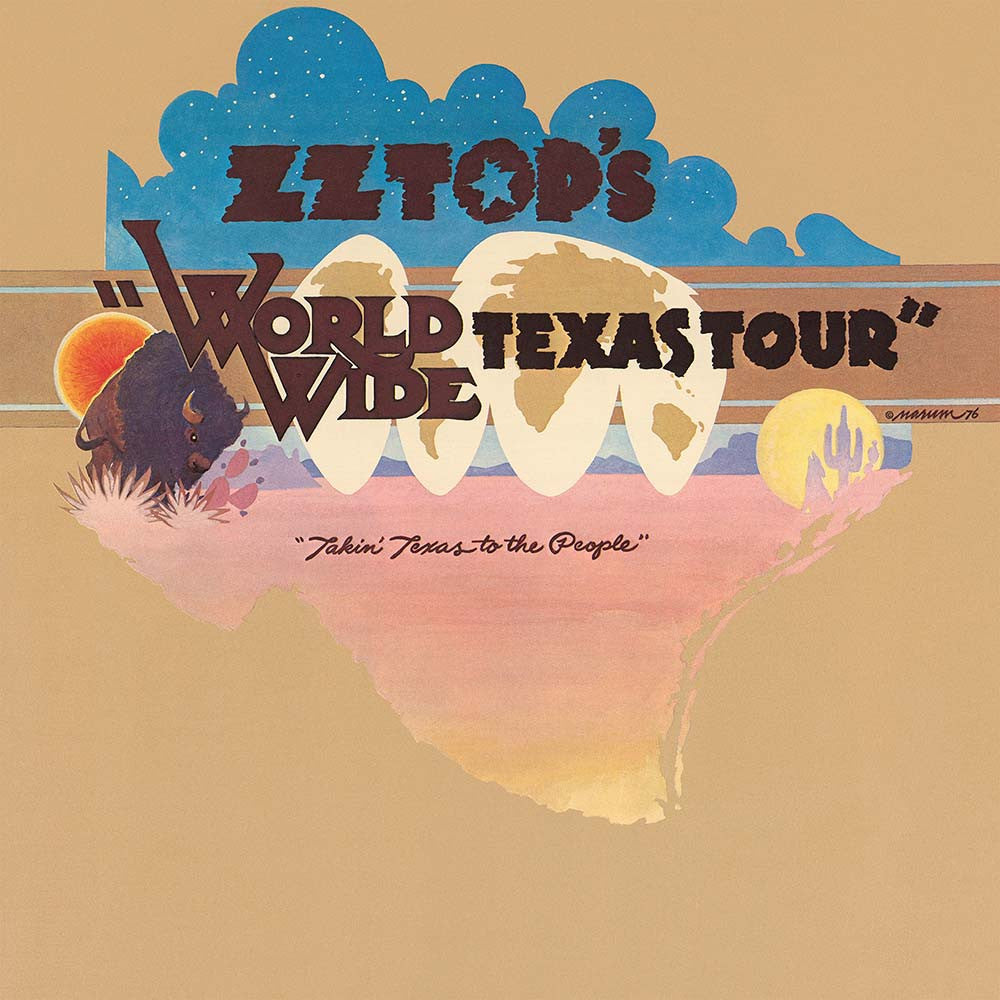 ZZ TOP'S WORLD WIDE TEXAS TOUR VINYL LP