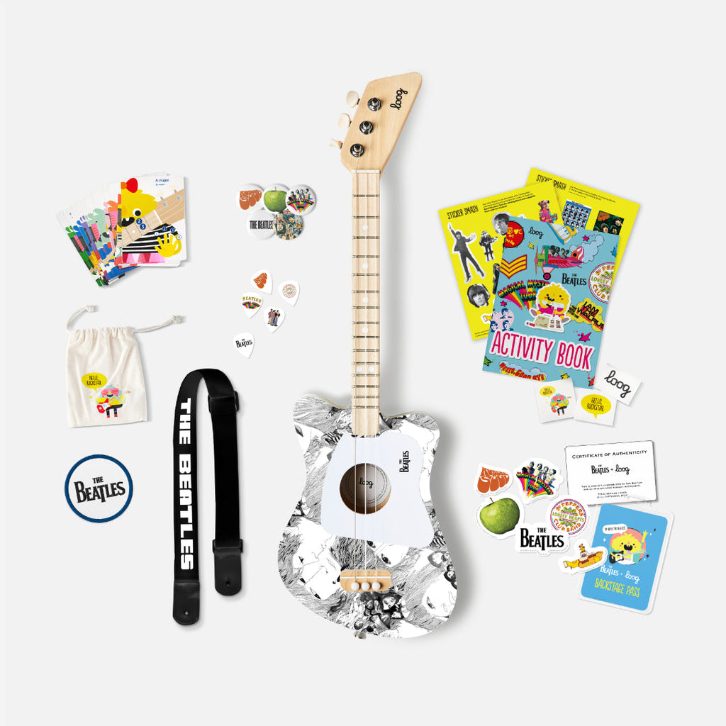 THE BEATLES x LOOG GUITARS - PAQUETE DE MINI GUITARRA REVOLVER