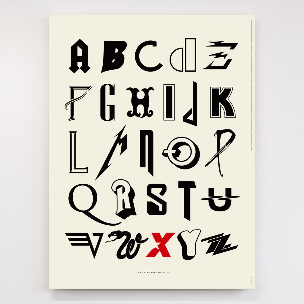DOROTHY ALPHABET OF ROCK PRINT