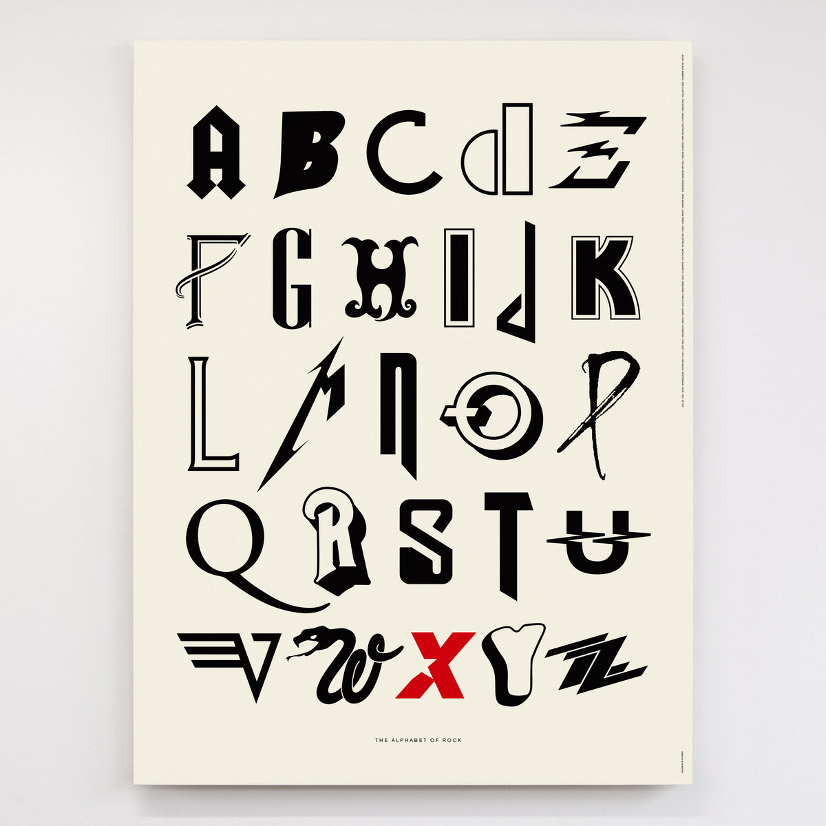 DOROTHY ALPHABET OF ROCK PRINT