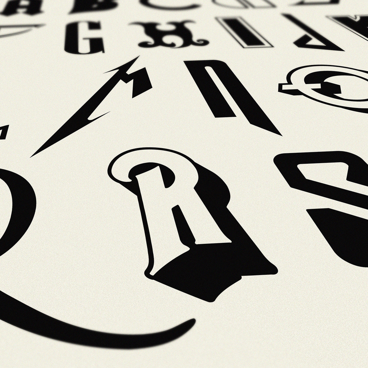 DOROTHY ALPHABET OF ROCK PRINT RUSH