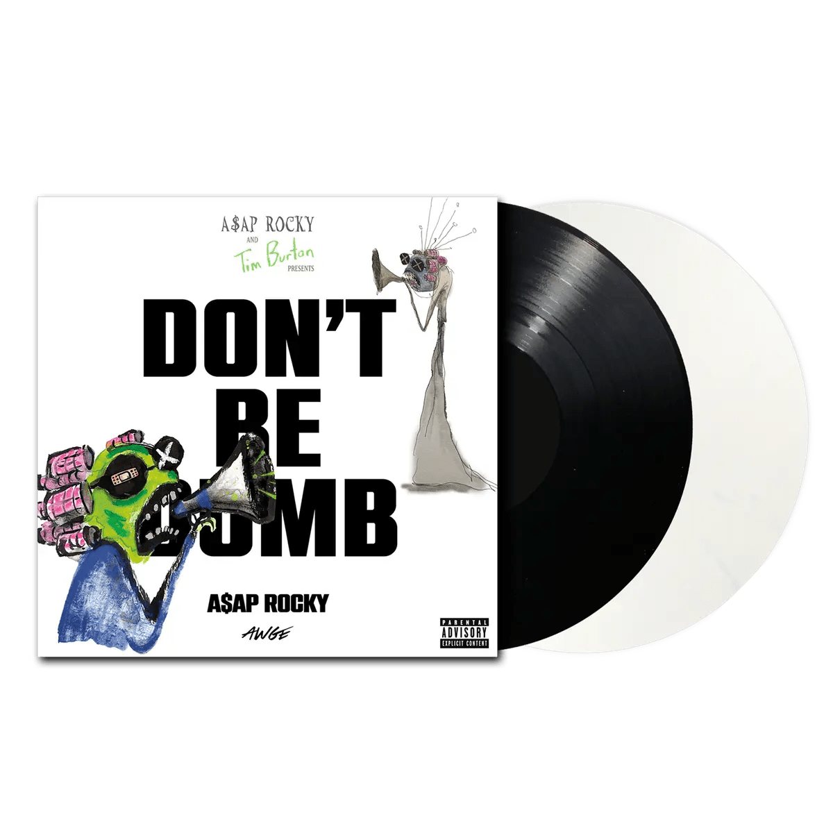 A$AP ROCKY - DON'T BE DUMB - BLACK + WHITE COLOR - 2-LP - VINYL LP