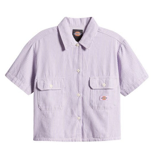 DICKIES - WOMEN'S HICKORY CROPPED WORK SHIRT