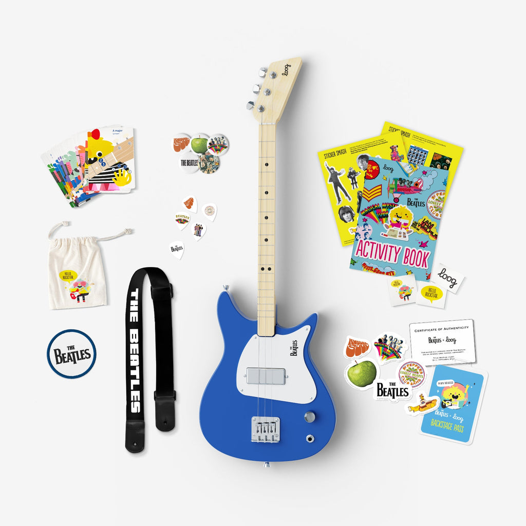 THE BEATLES x LOOG GUITARS - MINI ELECTRIC GUITAR BUNDLE