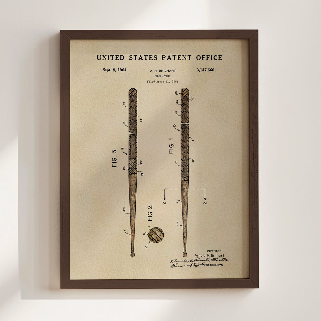 TIMELESS PATENTS - DRUMSTICKS PRINT