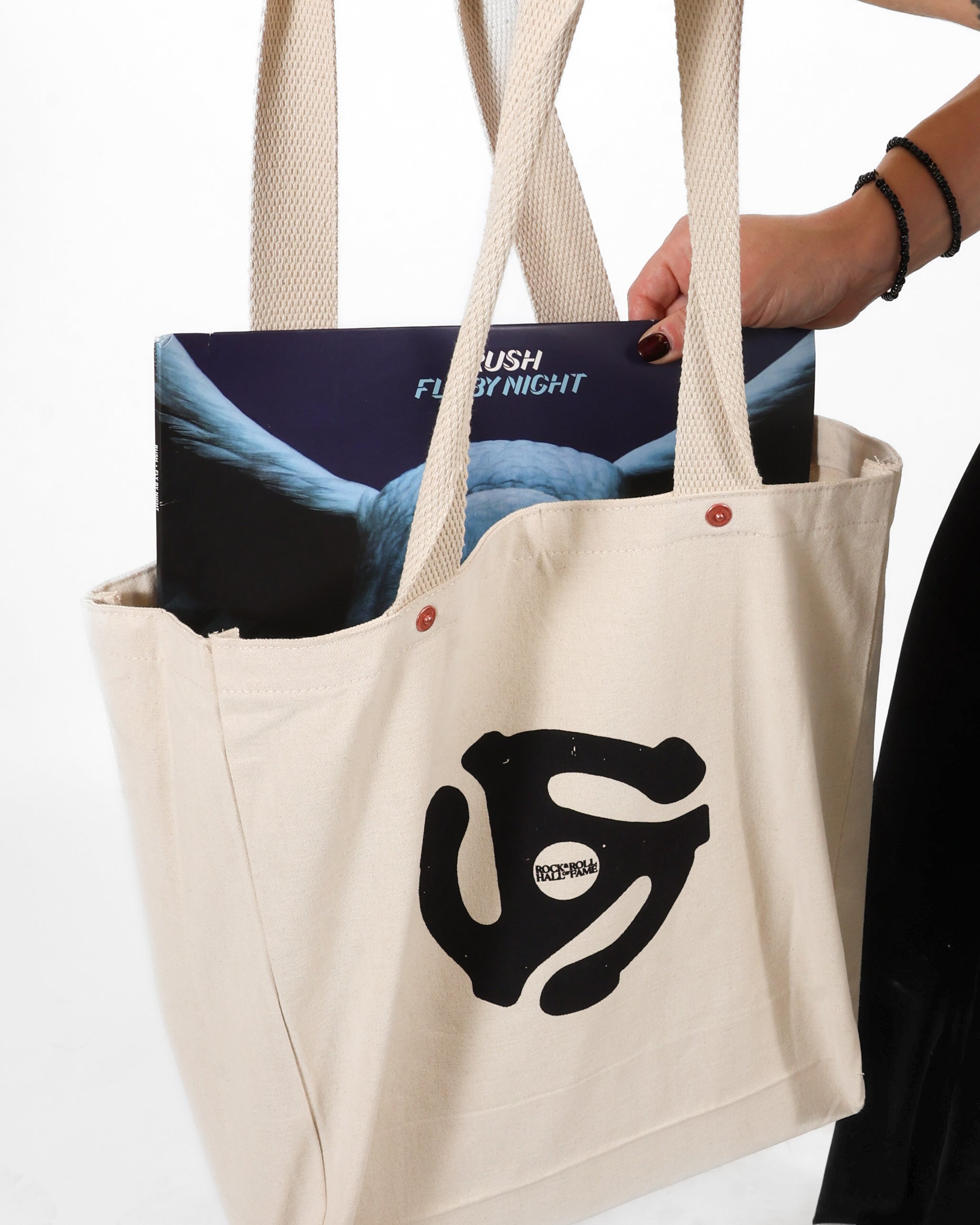 ROCK HALL SPACER CANVAS RECORD TOTE BAG