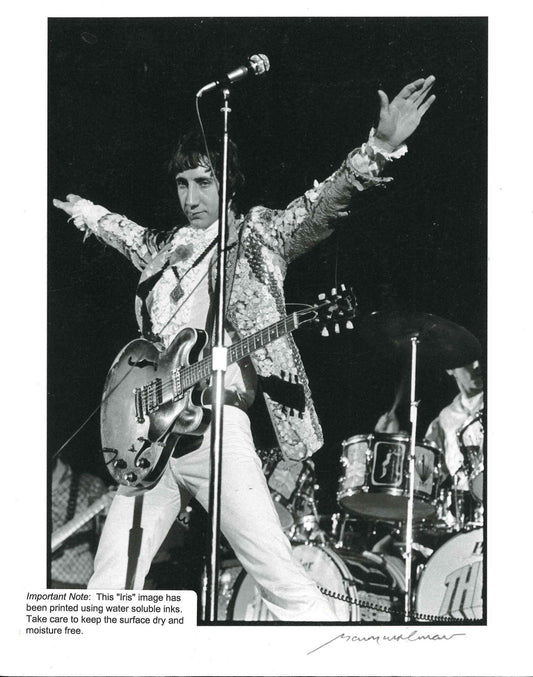 BARON WOLMAN - CLASSIC ROCK + OTHER ROLLERS - PAPERBACK BOOK WITH  8"x 10" PETE TOWNSHEND PRINT