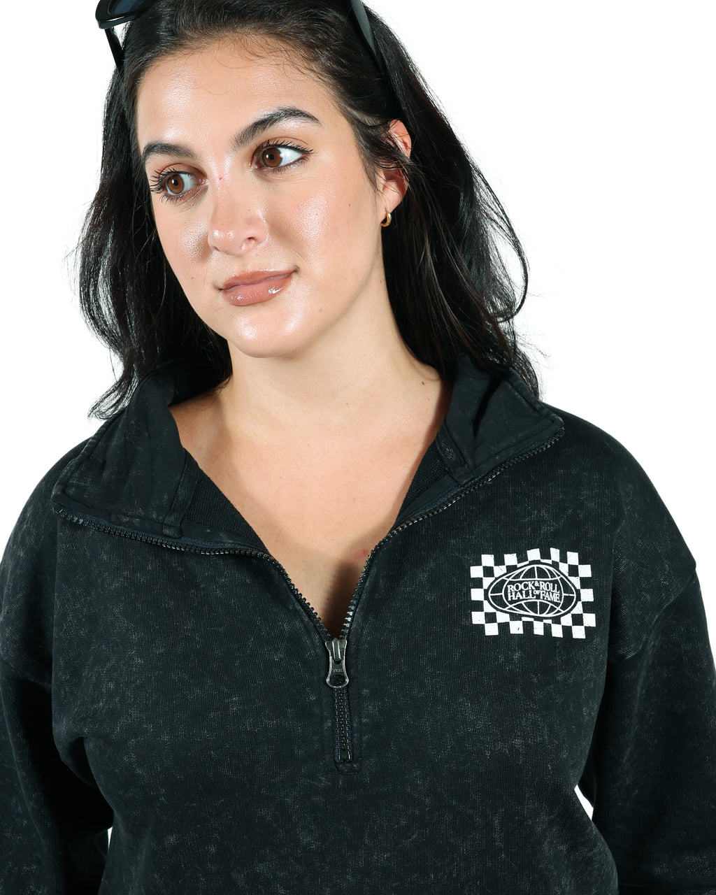 ROCK HALL CHECKERBOARD FITTED QUARTER ZIP