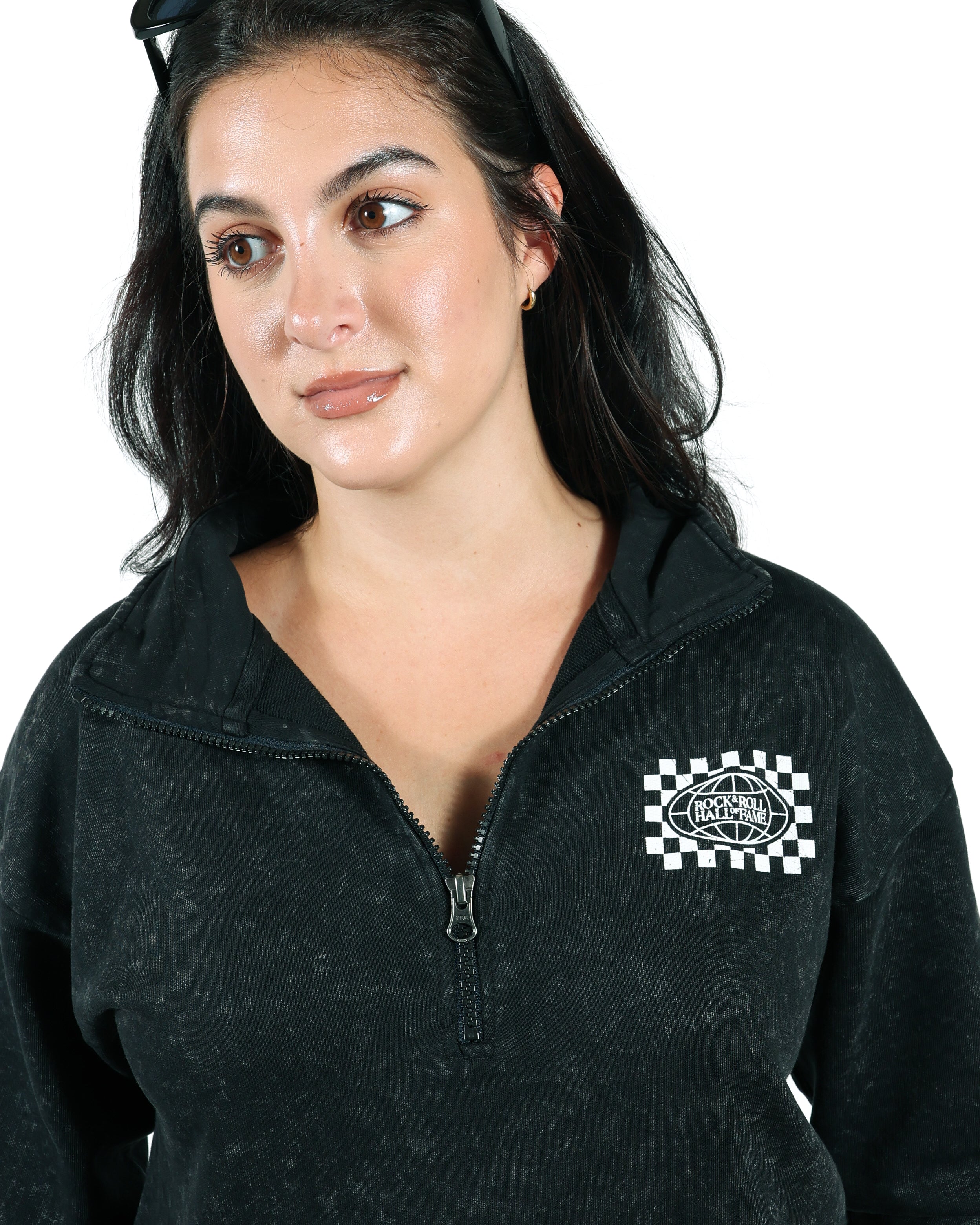 ROCK HALL CHECKERBOARD FITTED QUARTER ZIP