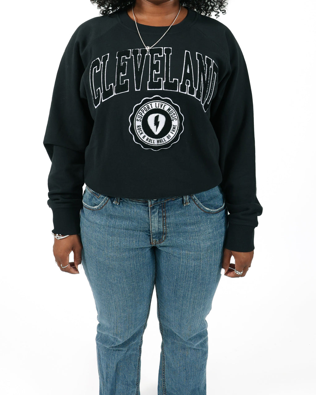 ROCK HALL CHENILLE PATCH FITTED CREWNECK