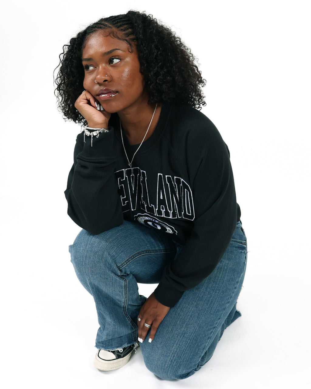 ROCK HALL CHENILLE PATCH FITTED CREWNECK