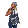 ROCK HALL CLEVELAND CITY MAP DENIM TOTE