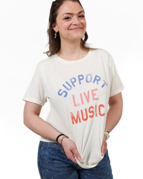 ROCK HALL COLORFUL SUPPORT LIVE MUSIC FITTED T-SHIRT