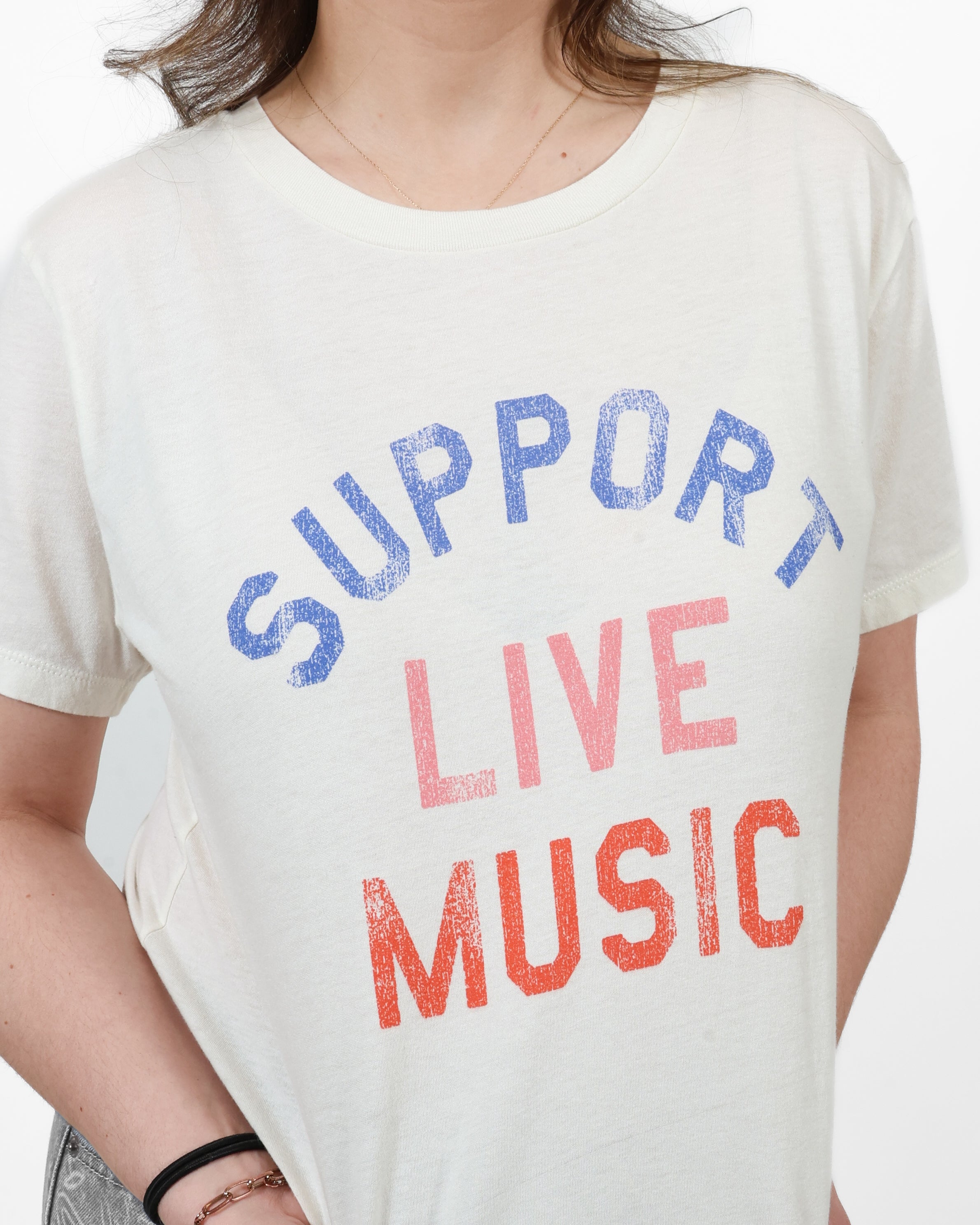 ROCK HALL COLORFUL SUPPORT LIVE MUSIC FITTED T-SHIRT