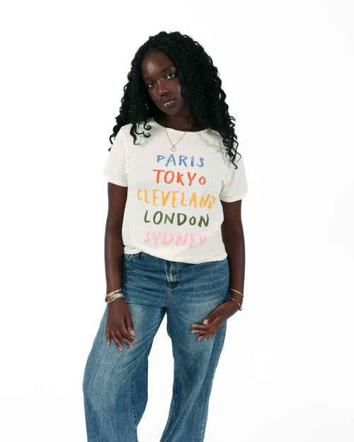 ROCK HALL COLORFUL CITIES FITTED T-SHIRT