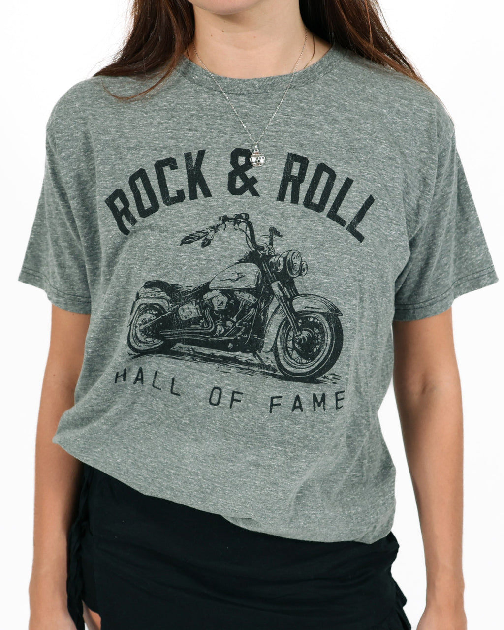 ROCK HALL SILVER DISCO BALL CHARM NECKLACE