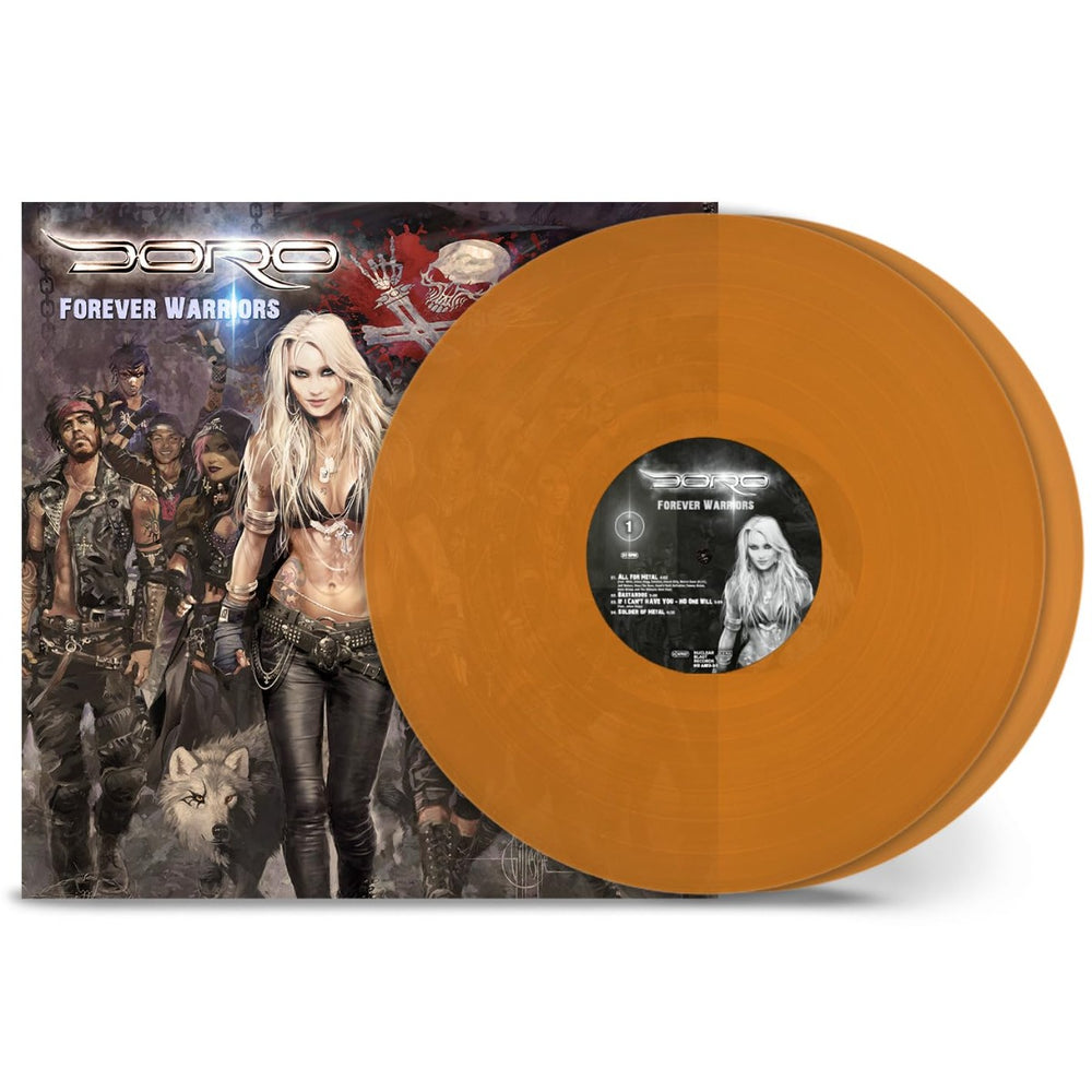 DORO - FOREVER WARRIORS - TRANSPARENT ORANGE - 2-LP - VINYL LP