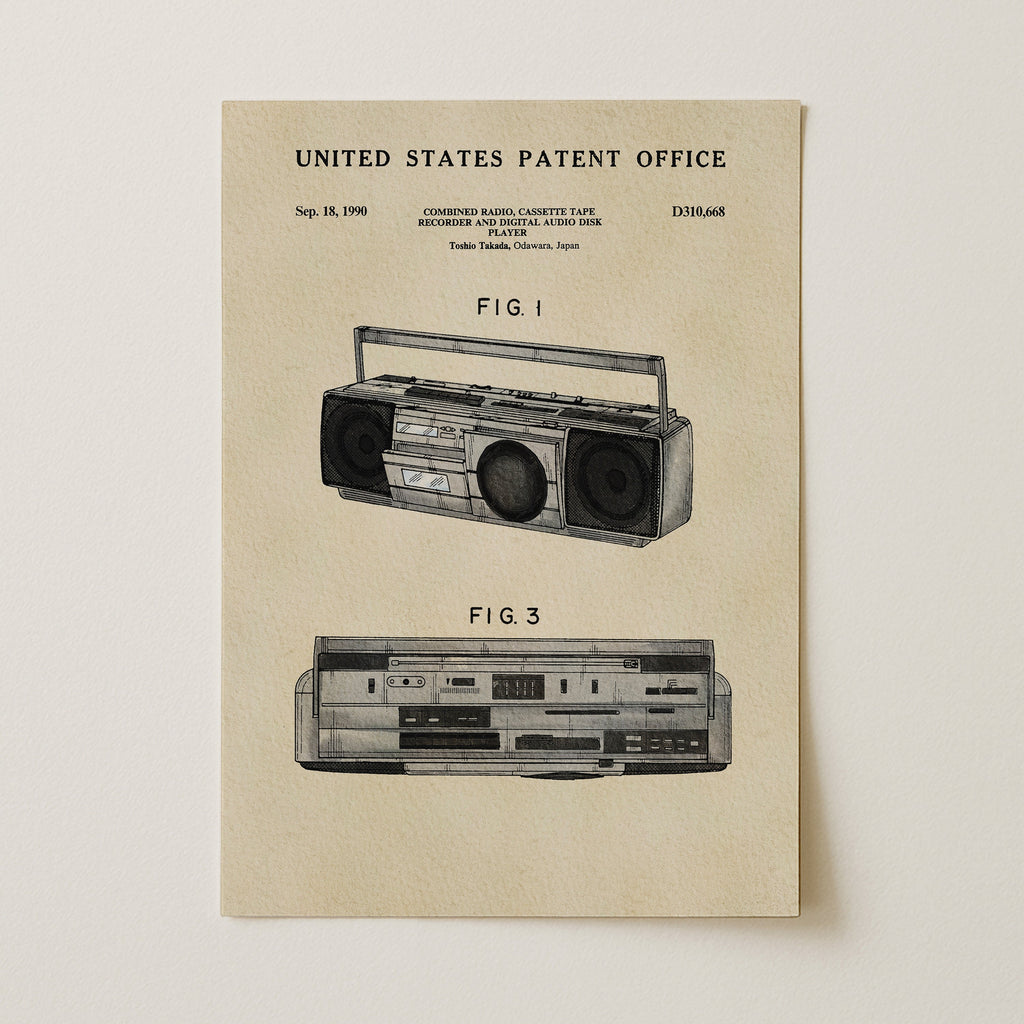 TIMELESS PATENTS - BOOMBOX PRINT