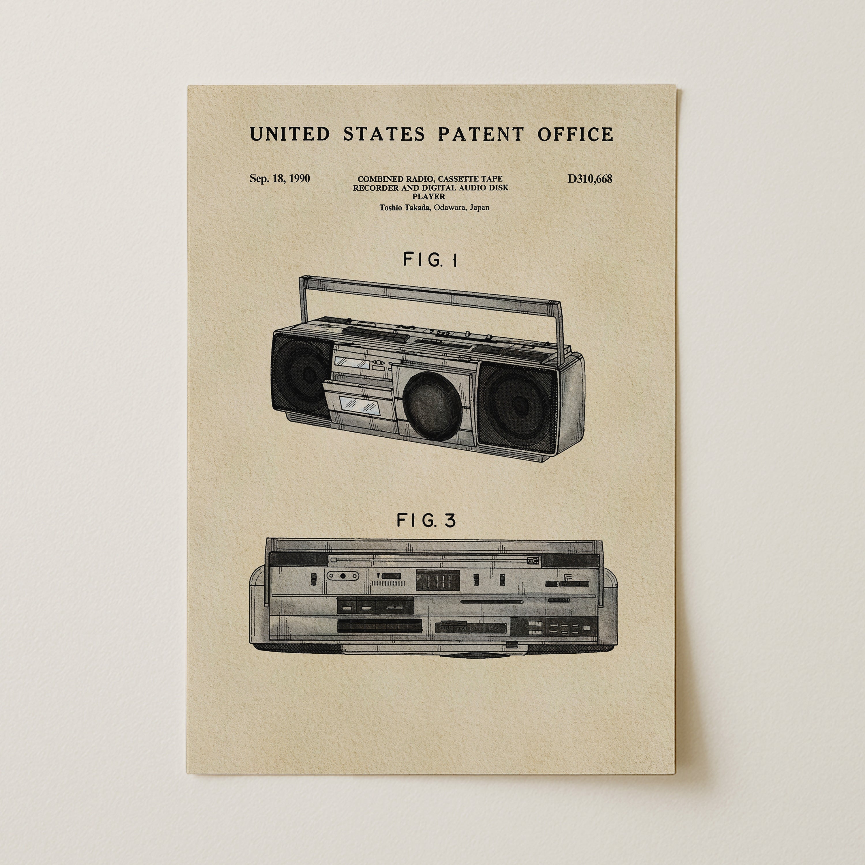 TIMELESS PATENTS - BOOMBOX PRINT