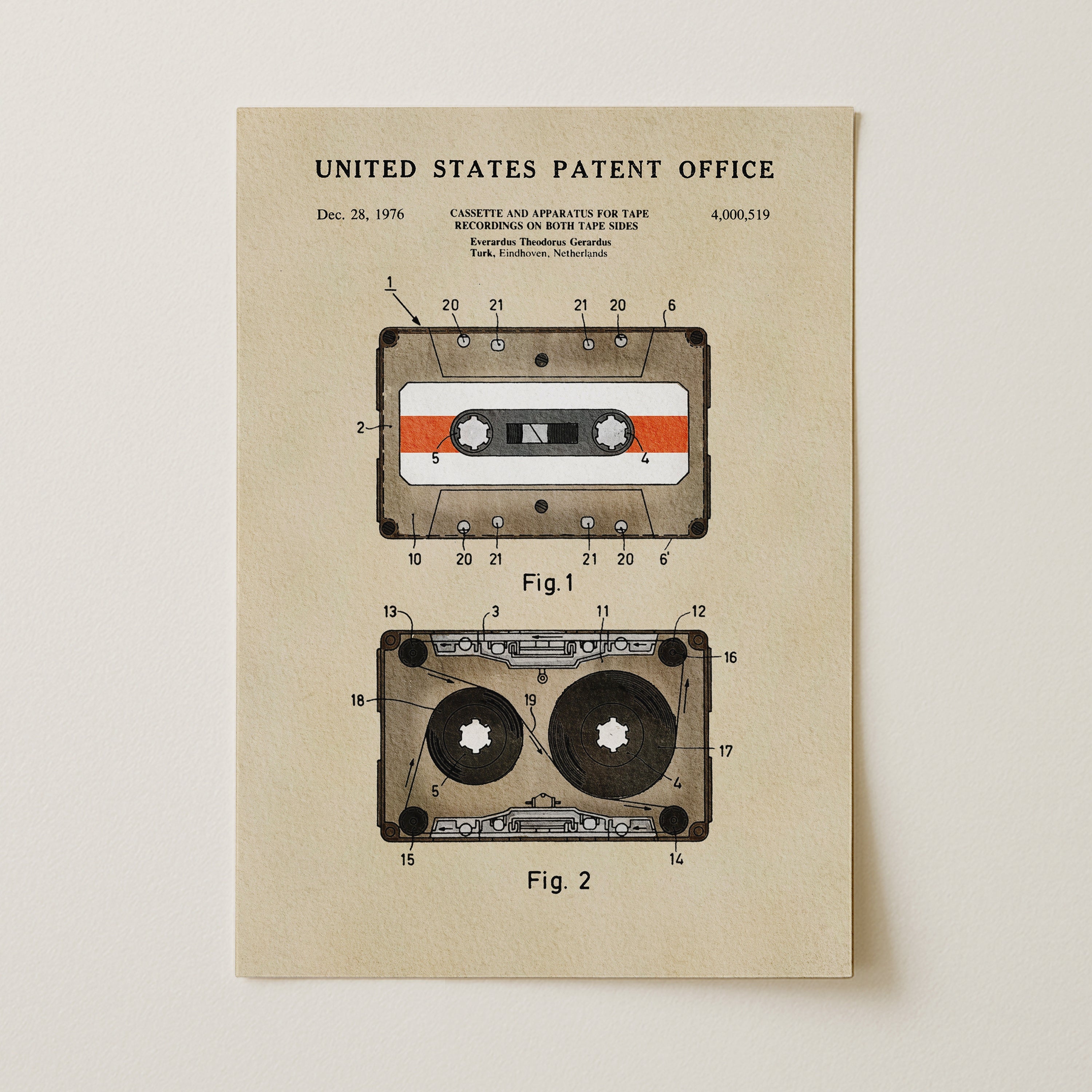 TIMELESS PATENTS - CASSETTE TAPE PRINT