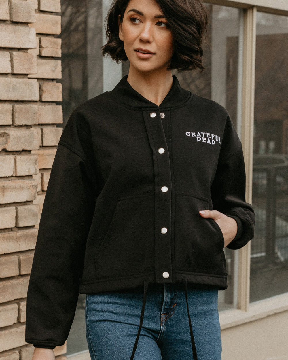 GRATEFUL DEAD - BLACK VARSITY JACKET