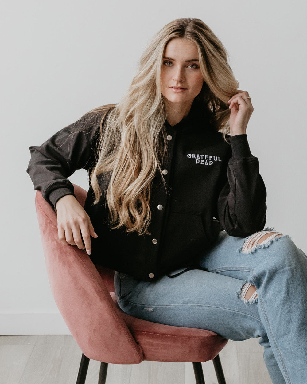 GRATEFUL DEAD - BLACK VARSITY JACKET
