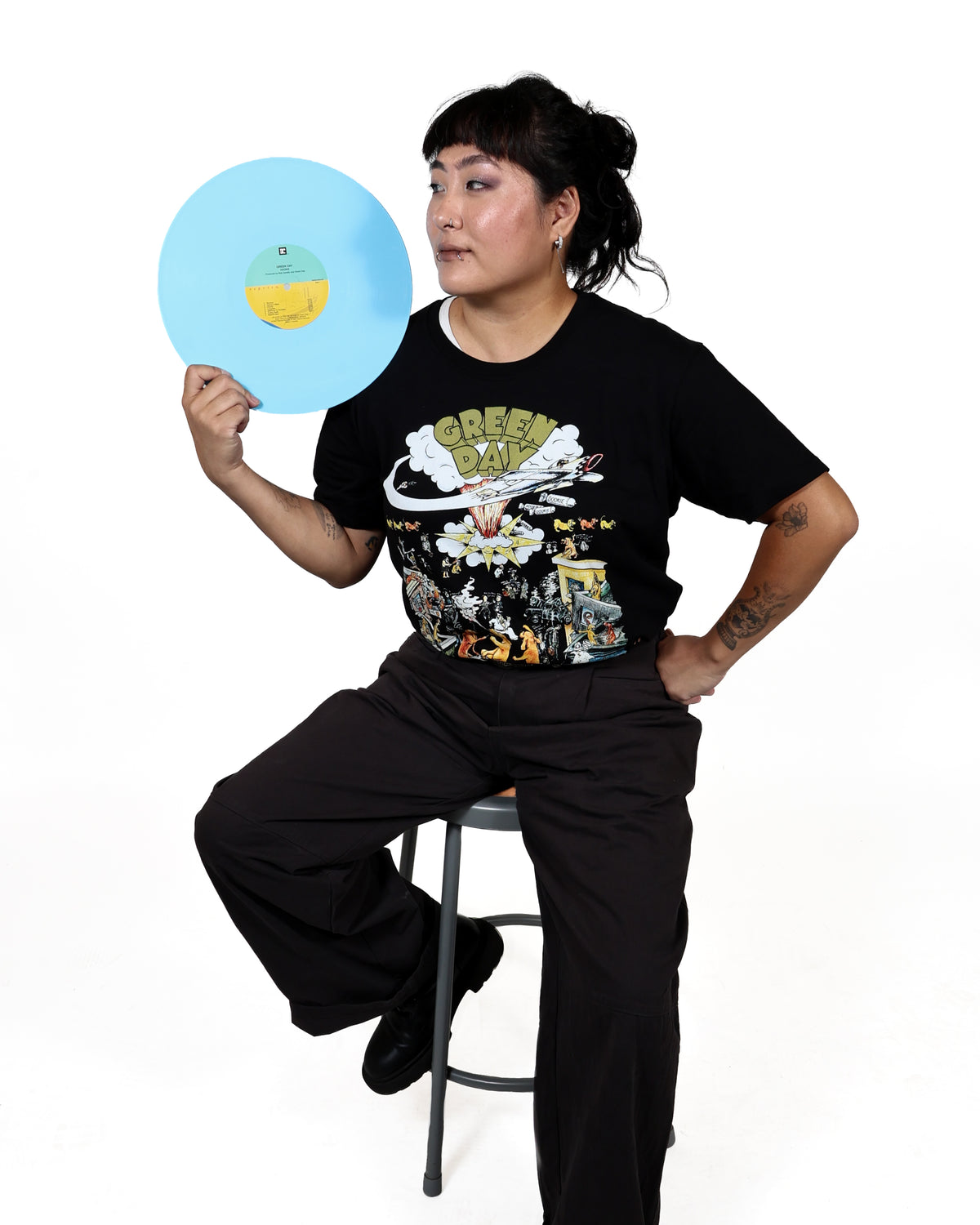 GREEN DAY - DOOKIE SHIRT & VINYL RECORD BUNDLE