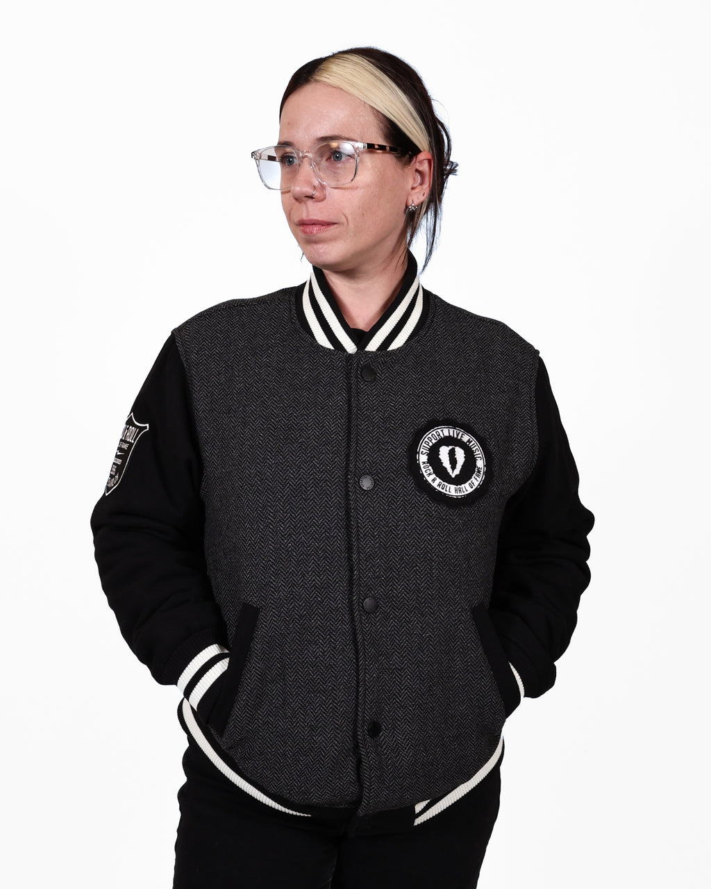 ROCK HALL HERRINGBONE EMBROIDERED JACKET