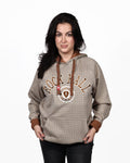ROCK HALL HOUNDSTOOTH EMBROIDERED HOODIE