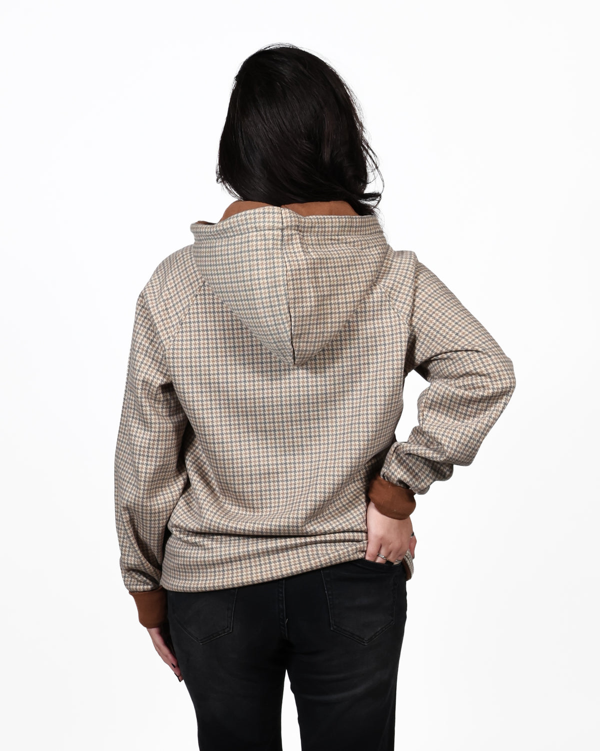 ROCK HALL HOUNDSTOOTH EMBROIDERED HOODIE