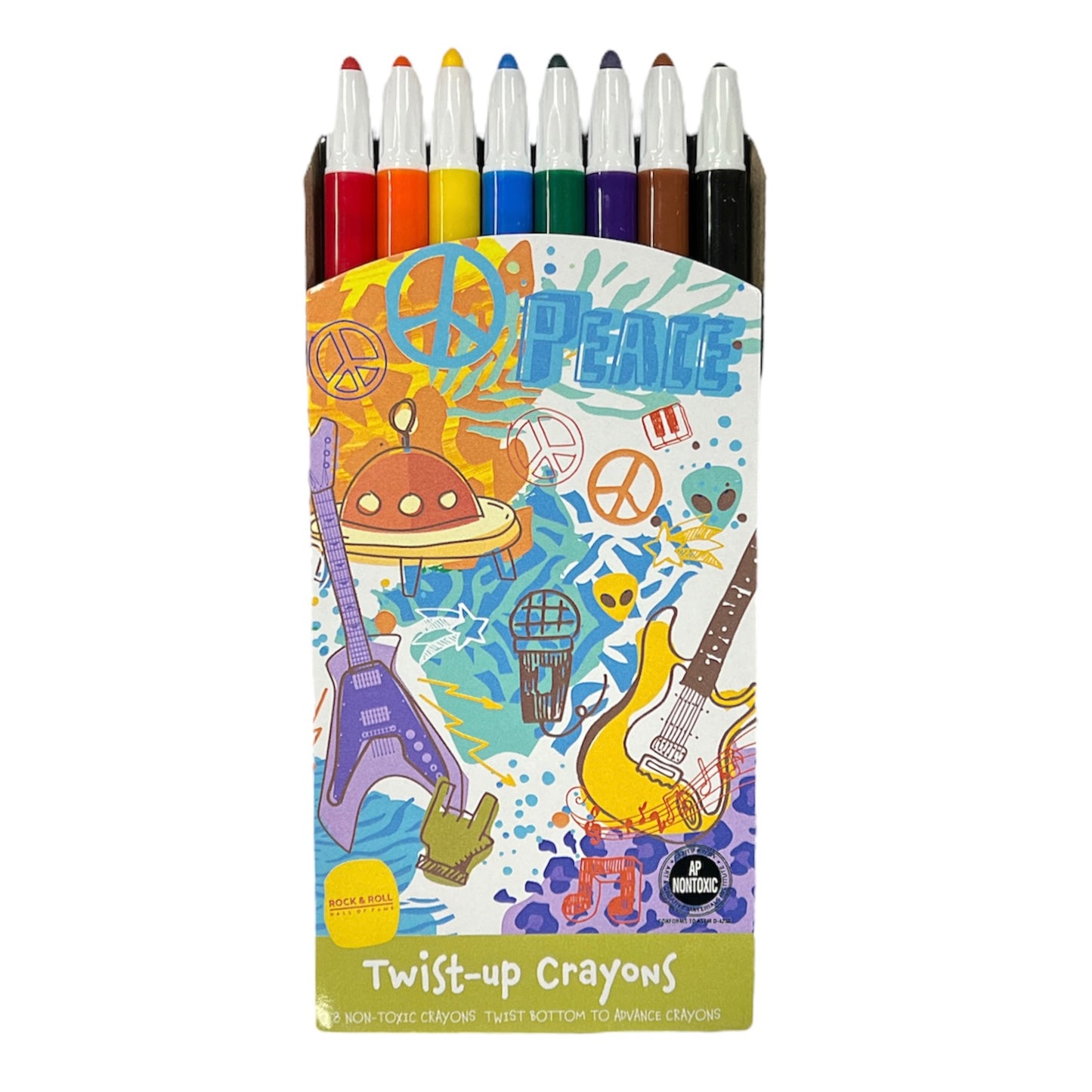 ROCK HALL PACK OF 8 TWIST UP CRAYONS