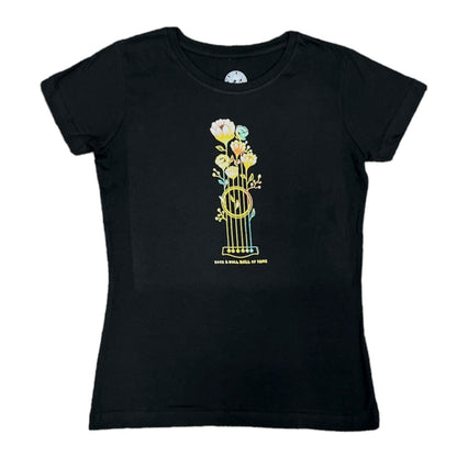 ROCK HALL GUITAR AND FLOWERS FITTED T-SHIRT