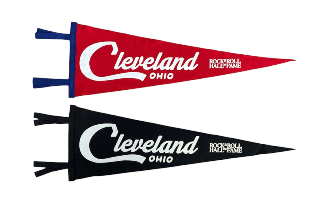 ROCK HALL CLEVELAND SCRIPT PENNANT