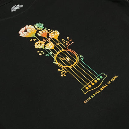 ROCK HALL GUITAR AND FLOWERS FITTED T-SHIRT
