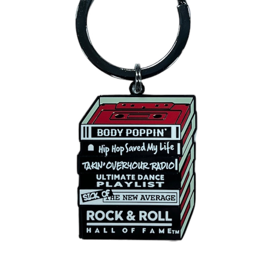 LLAVERO PILA DE CASSETTE ROCK HALL