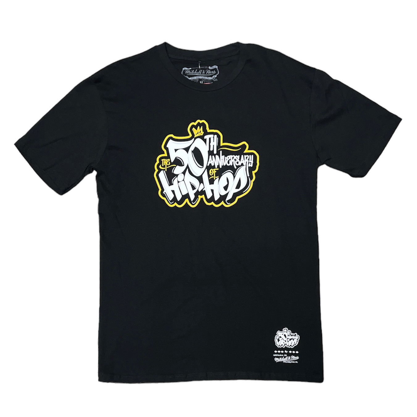 MITCHELL AND NESS - 50TH ANNIVERSARY OF HIP HOP LOGO T-SHIRT