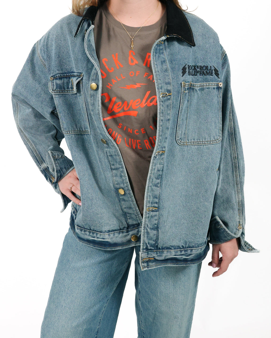 ROCK HALL SUPPORT LIVE MUSIC 2 DENIM JACKET