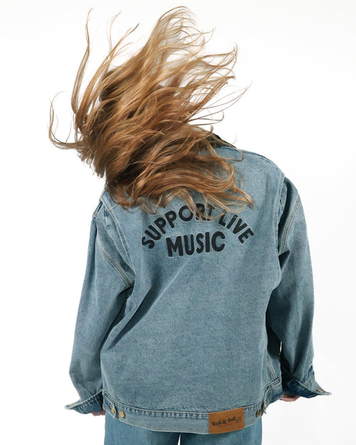 ROCK HALL SUPPORT LIVE MUSIC 2 DENIM JACKET