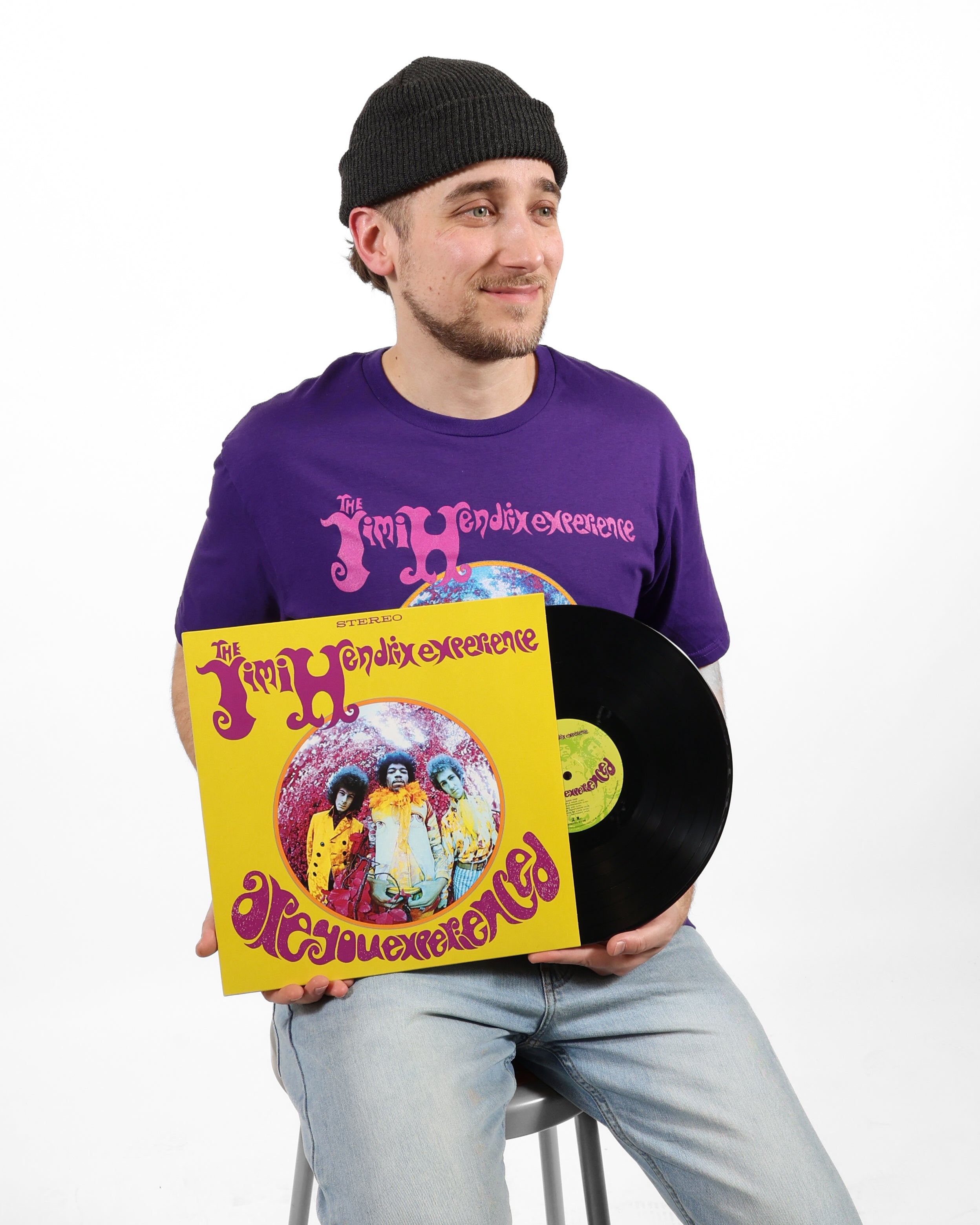 JIMI HENDRIX - ARE YOU EXPERIENCED SHIRT & VINYL RECORD BUNDLE