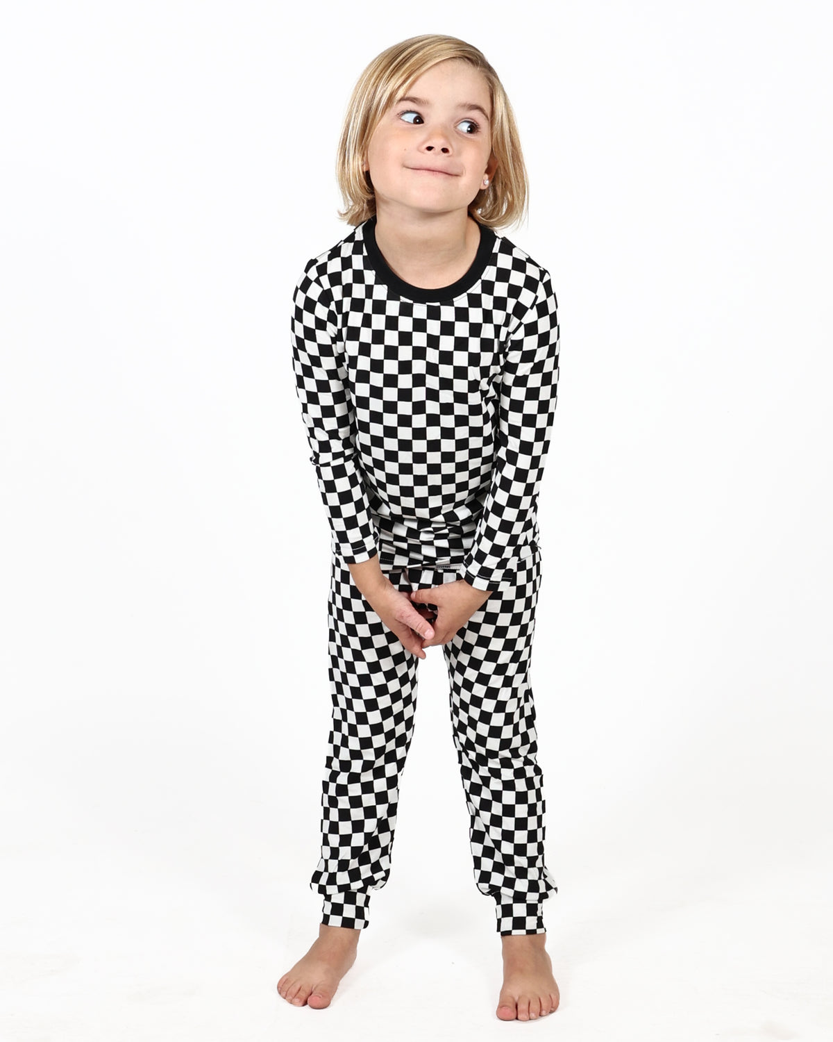 KIDS CHECKERBOARD PAJAMA SET