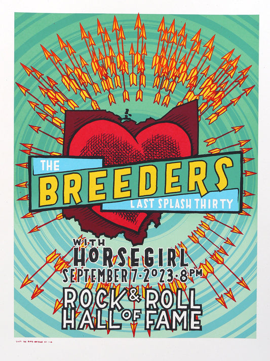 THE BREEDERS - LIVE AT THE ROCK HALL 2023 CONCERT POSTER