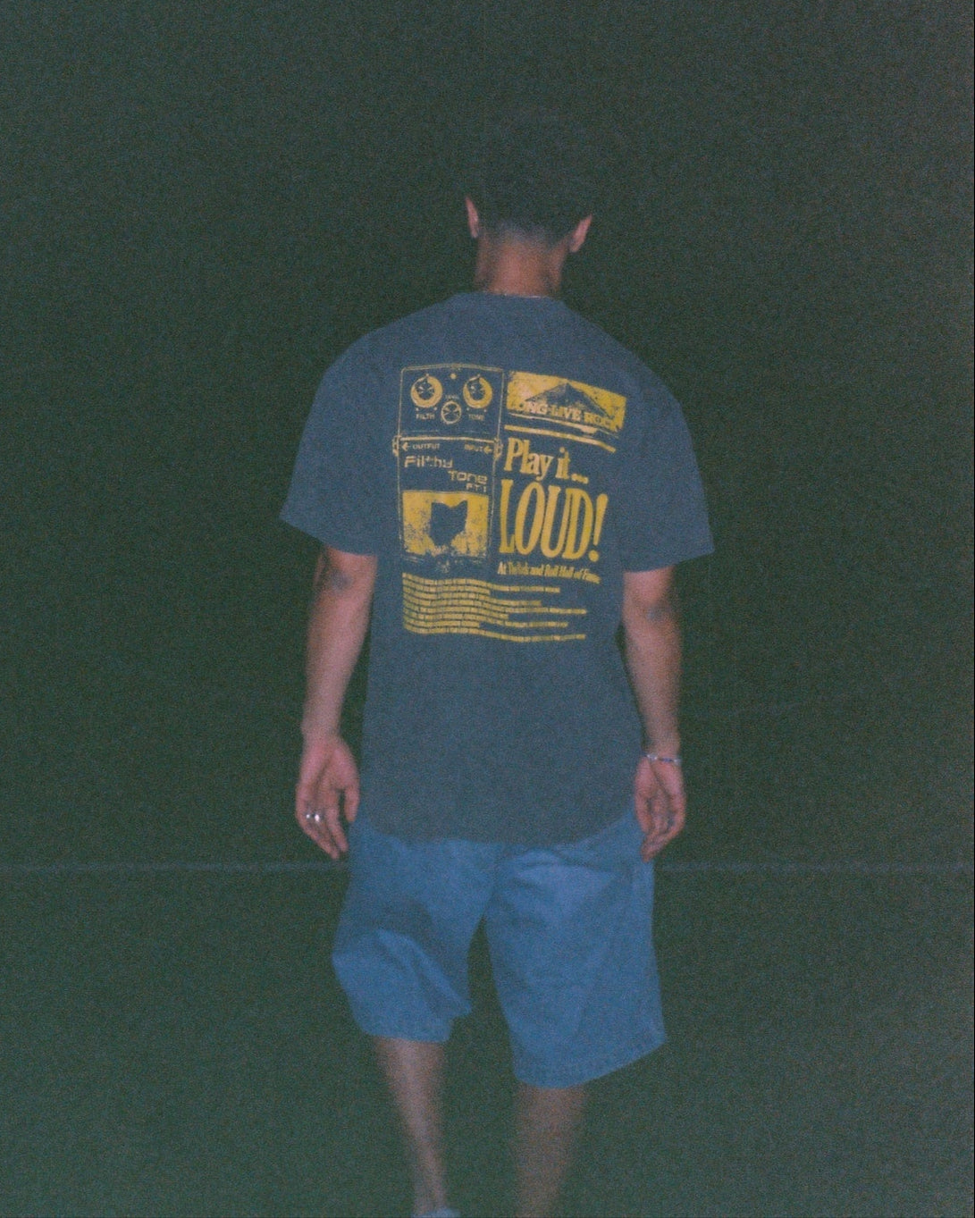 ROCK HALL PLAY IT LOUD GUITAR PEDAL BLACK T-SHIRT