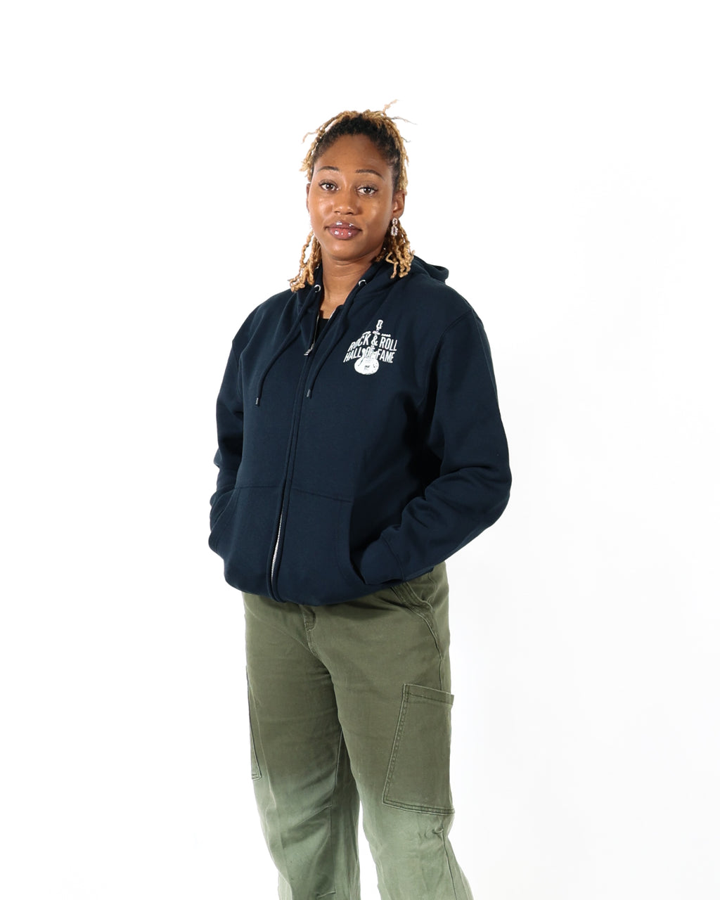 ROCK HALL PREPPY GUITAR ZIP UP HOODIE