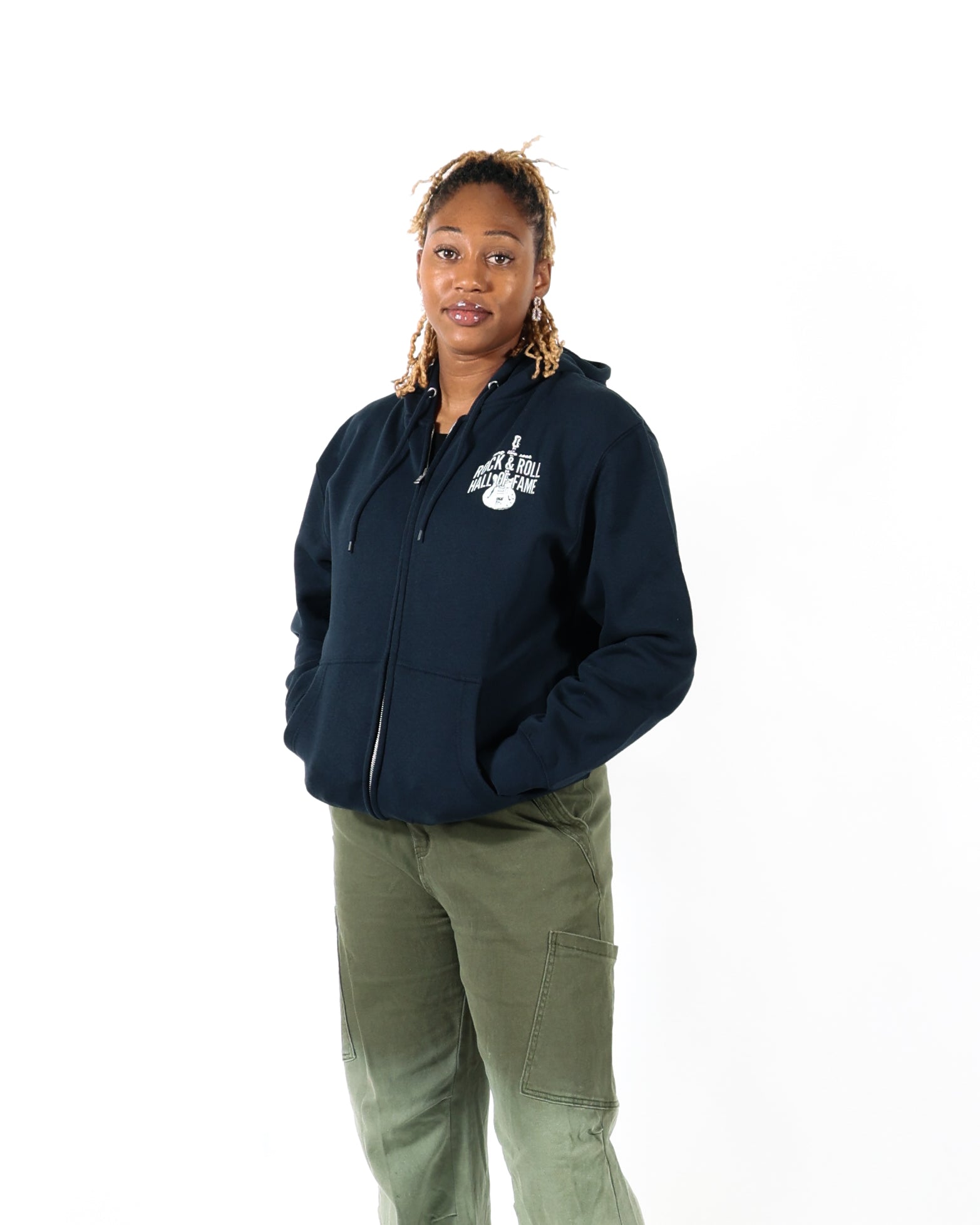 ROCK HALL PREPPY GUITAR ZIP UP HOODIE