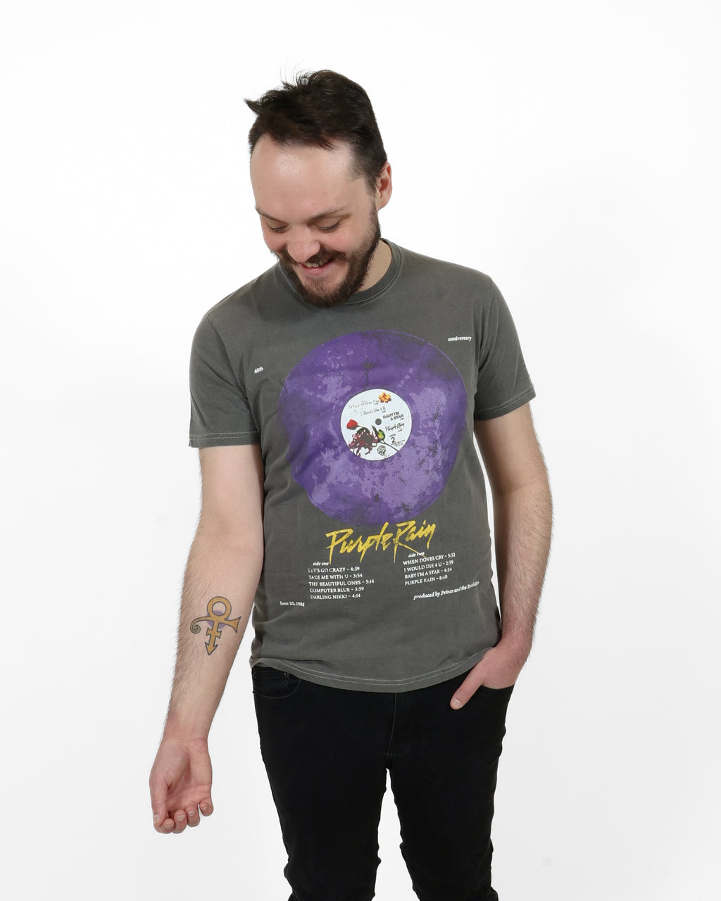 PRINCE - PURPLE RAIN SHIRT & VINYL RECORD BUNDLE