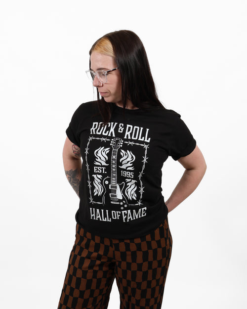 ROCK HALL BARBED WIRE GUITAR T-SHIRT